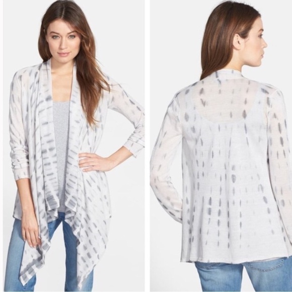 Eileen Fisher Open Front Tie-Dye Alpaca/Silk Blend Cardigan Sz Petite Small Wmn - Picture 1 of 15